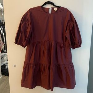 Maroon Babydoll Dress
